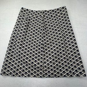 Ann Taylor Factory Women's Geometric Scallop A-Line Mini Skirt Size 4
